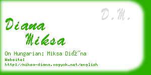 diana miksa business card